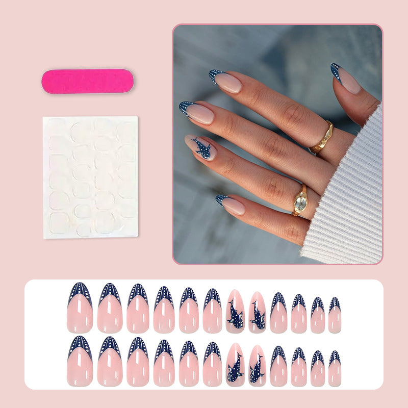 Artificial nail set with elegant design and creative decorations Kalsten