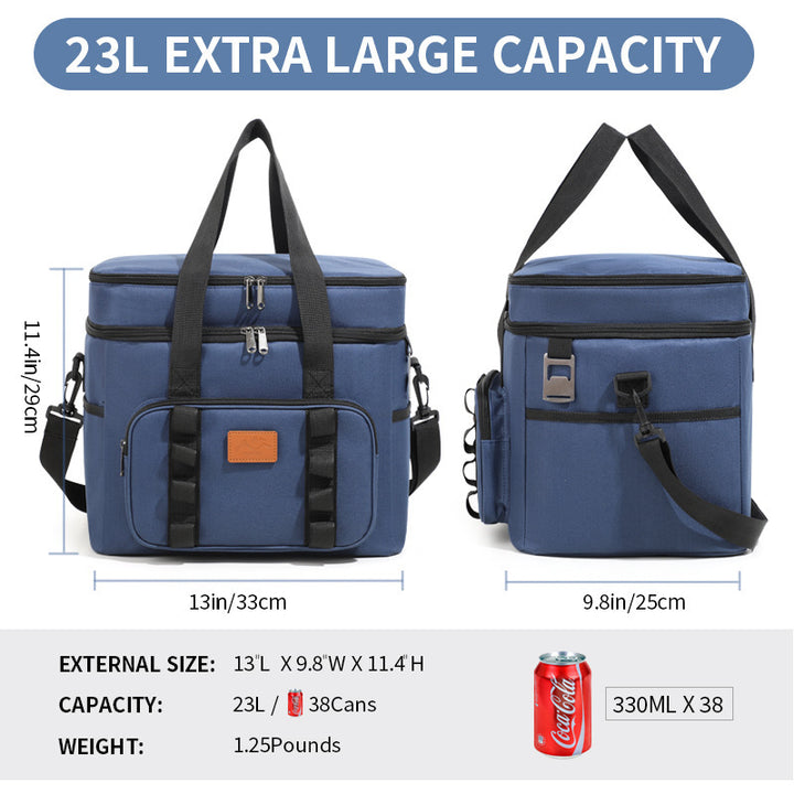 Insulated Food Storage Cooler Tote with Multiple Compartments