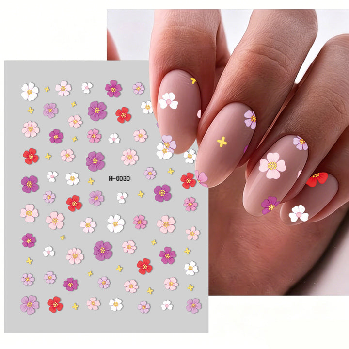 Floral Design Nail Art Sticker Set
