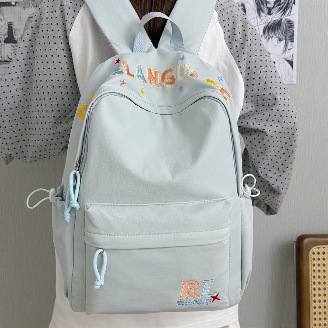 Stylish Embroidered Graphic Backpack Kalsten