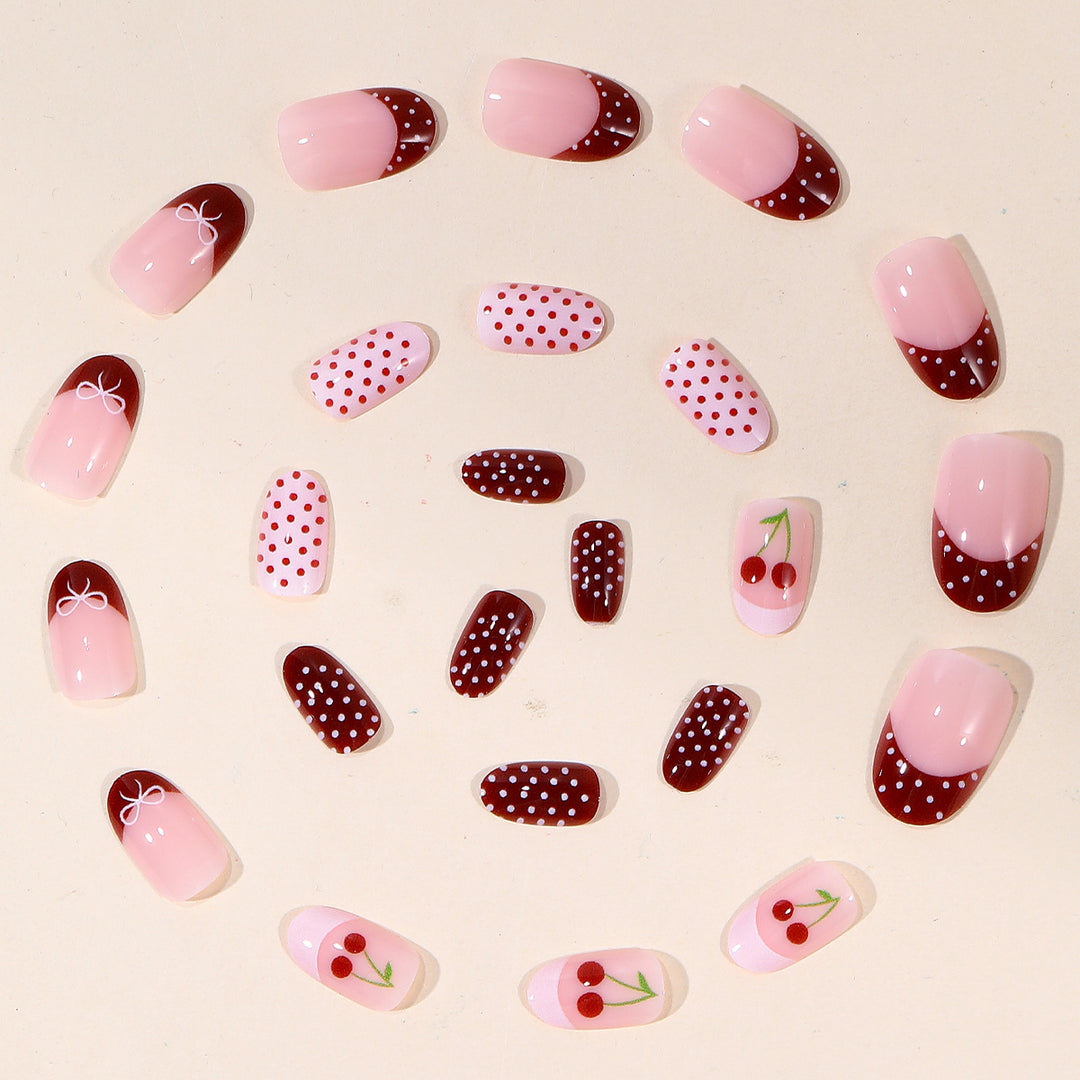 Cherry-Inspired Decorative Nail Art Extensions Kalsten