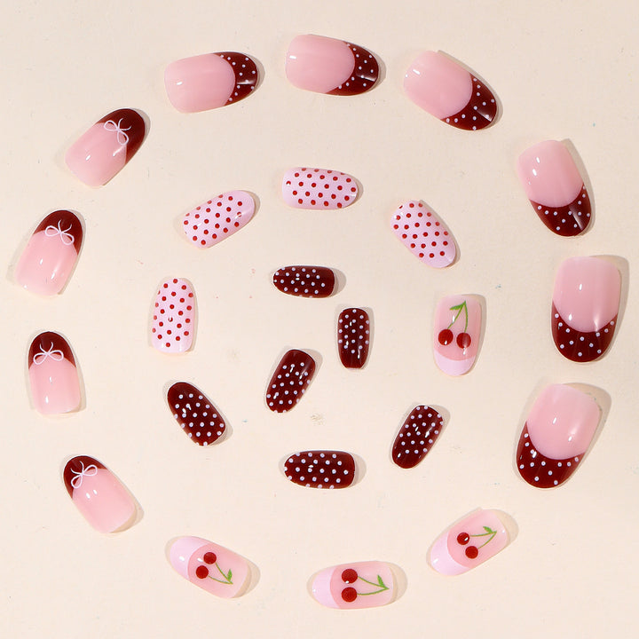 Cherry-Inspired Decorative Nail Art Extensions Kalsten