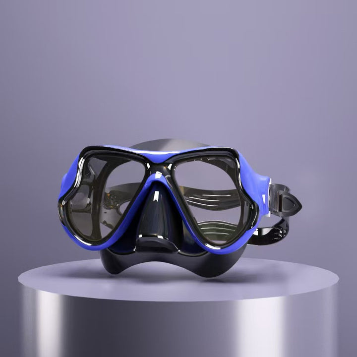Diving mask with ergonomic design and a flexible snorkel Kalsten