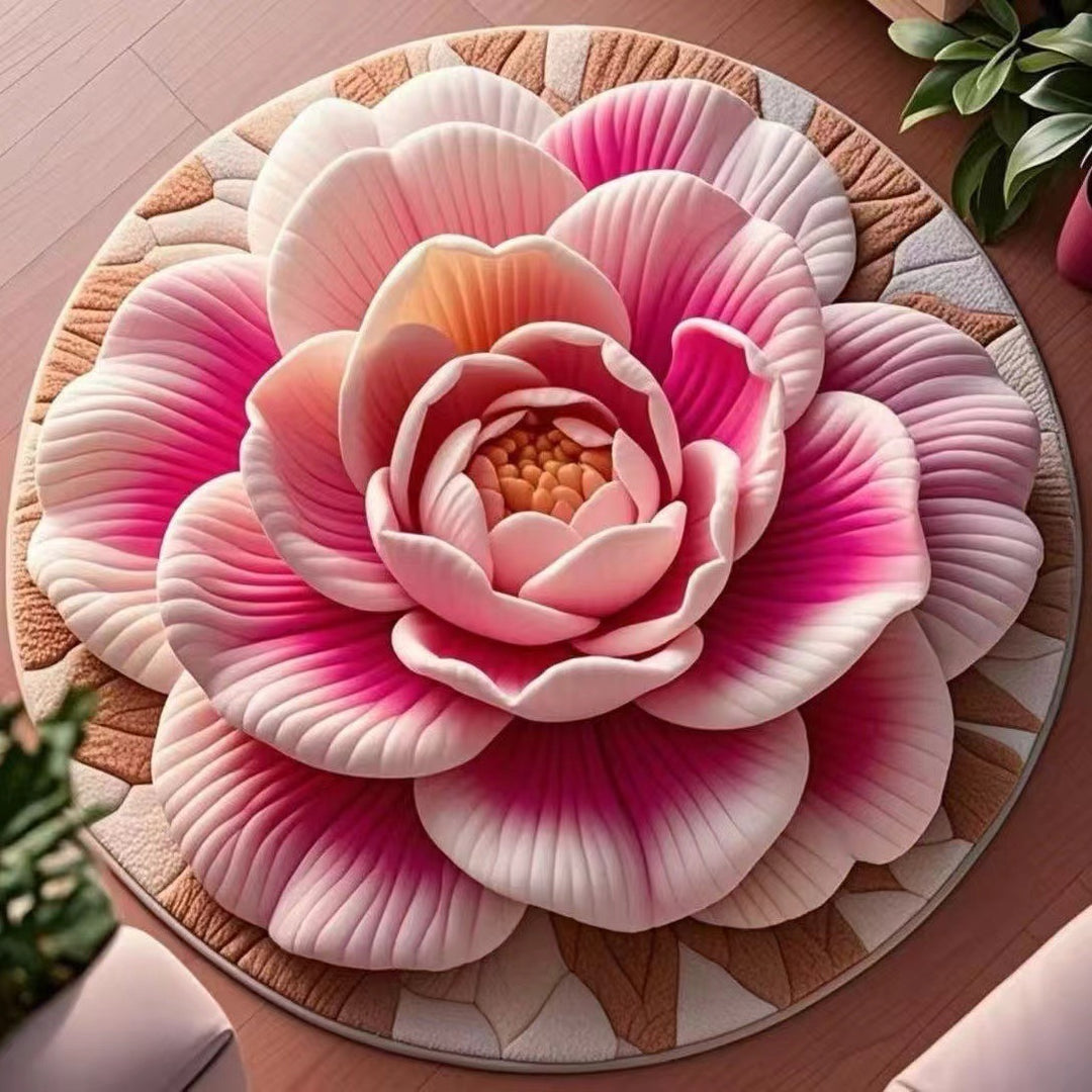 Floral Shaped Area Rug