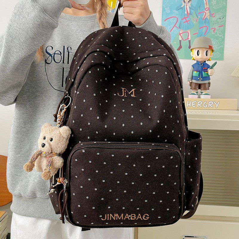 Polka Dot Patterned Backpack Kalsten