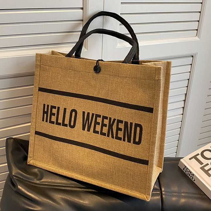 Elegantly Designed Linen Tote Bag