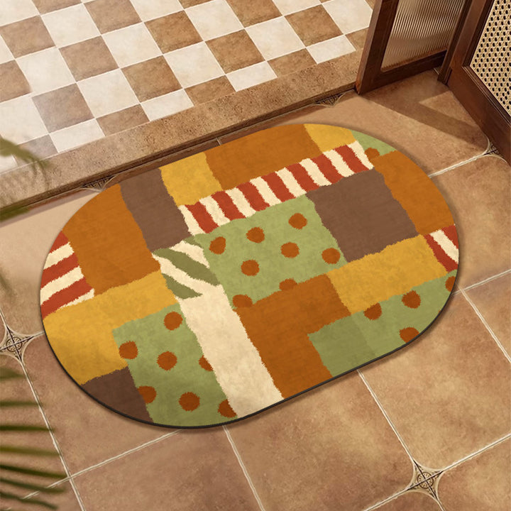 Colorful Patchwork Design Floor Mat Kalsten