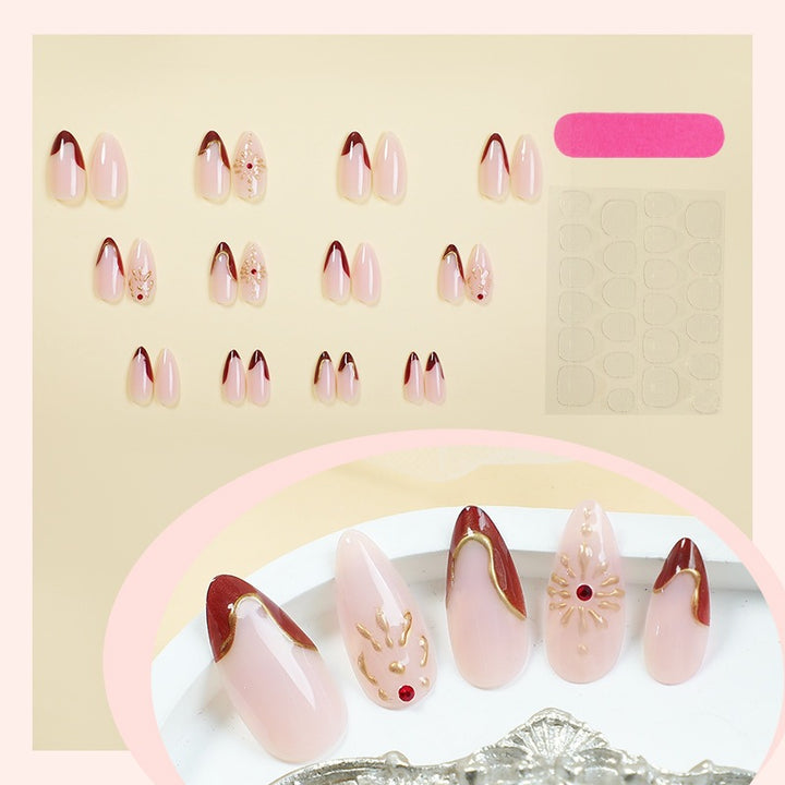 Artificial nail set with elegant decorations Kalsten