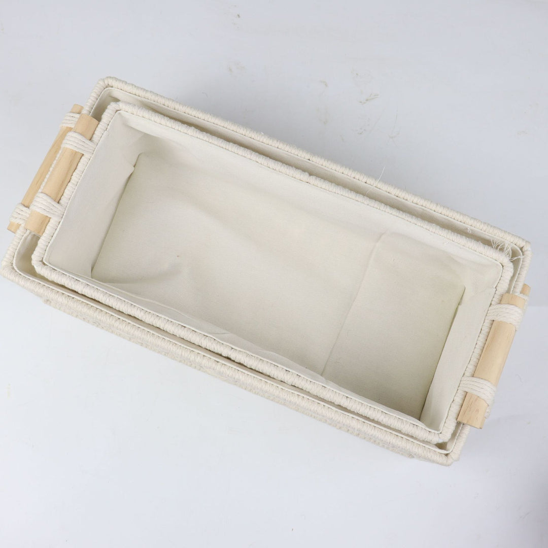 Storage basket with macrame pattern Kalsten