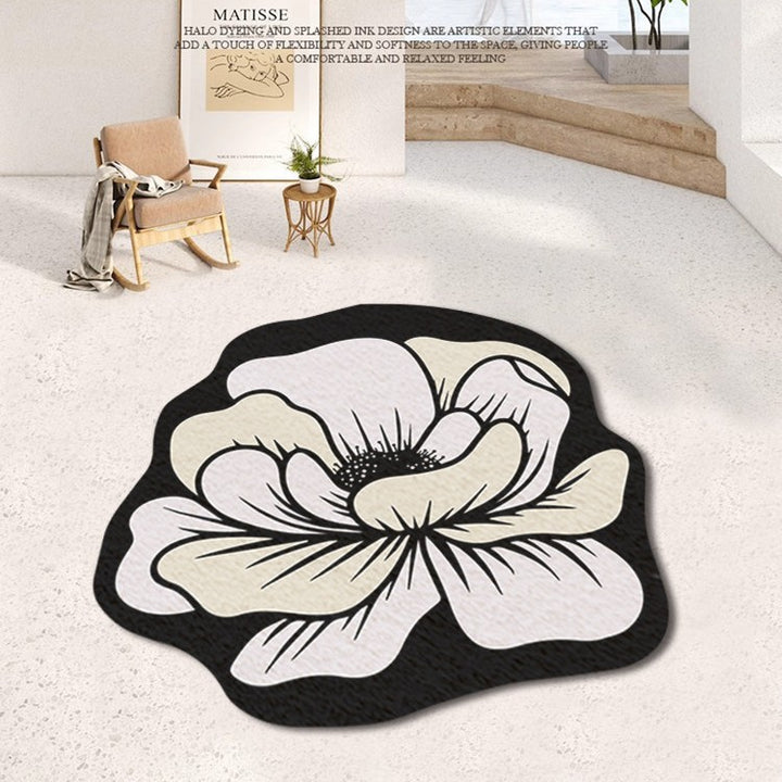 Floral Shaped Area Rug