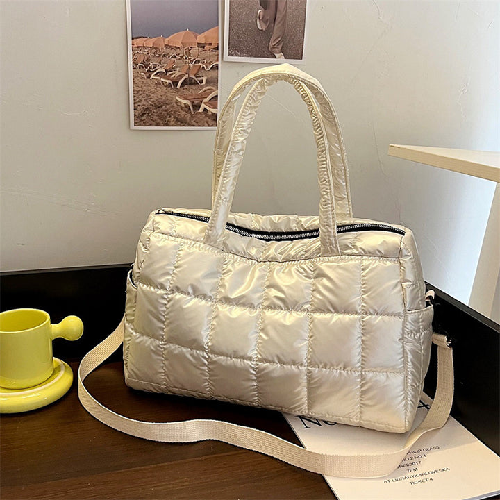 Puffer-Style Multi-Functional Travel Handbag
