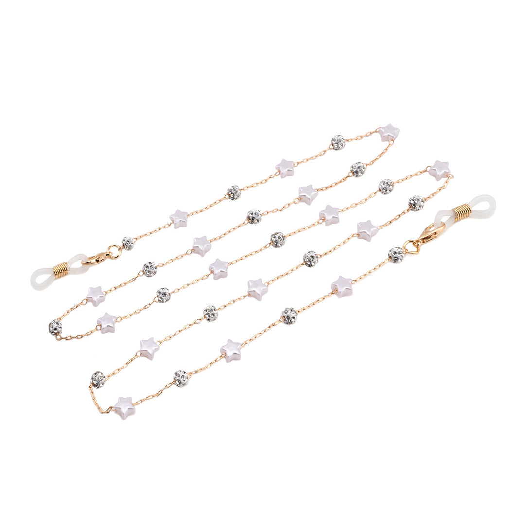 Elegant Crystal and Pearl Eyewear Chain Kalsten