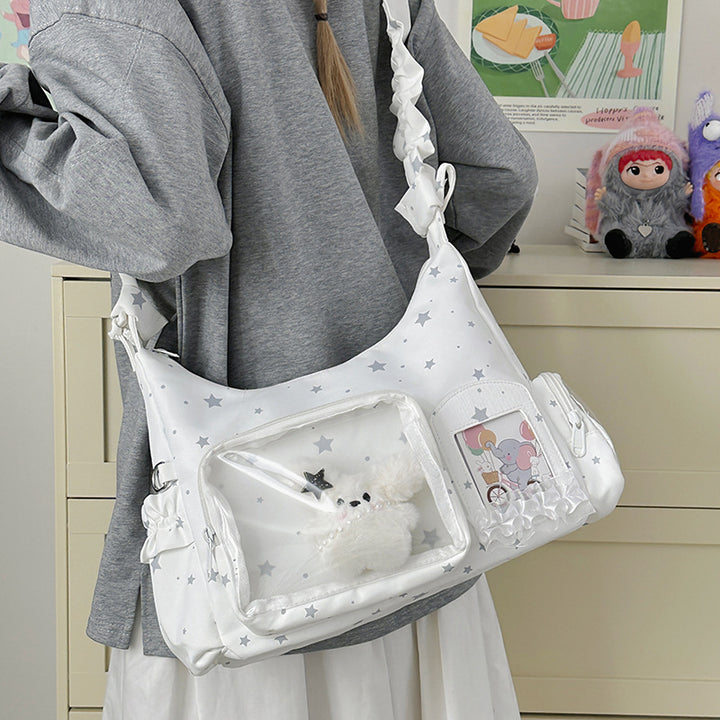 Star-Patterned Shoulder Bag