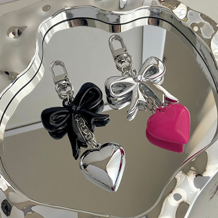 Heart and Bow Charm Keychain Kalsten