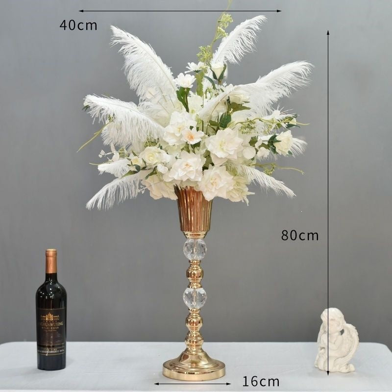 Luxurious Floral Arrangement with Decorative Stand