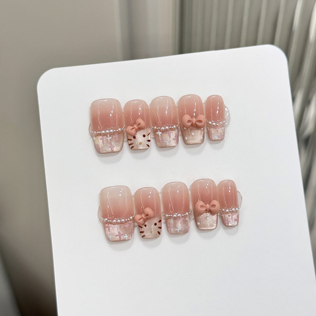 Artistic Press-On Nail Art