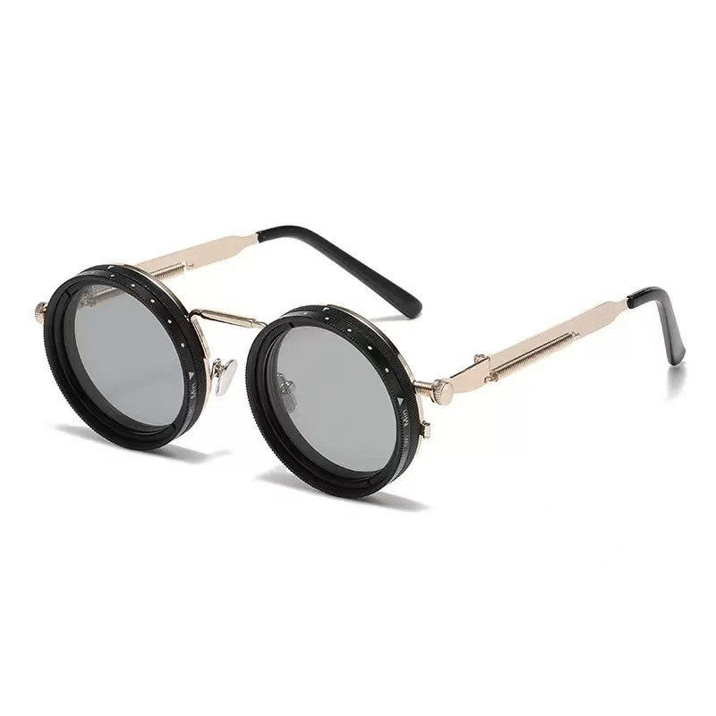 Ladies vintage inspired round sunglasses with unique frame Kalsten