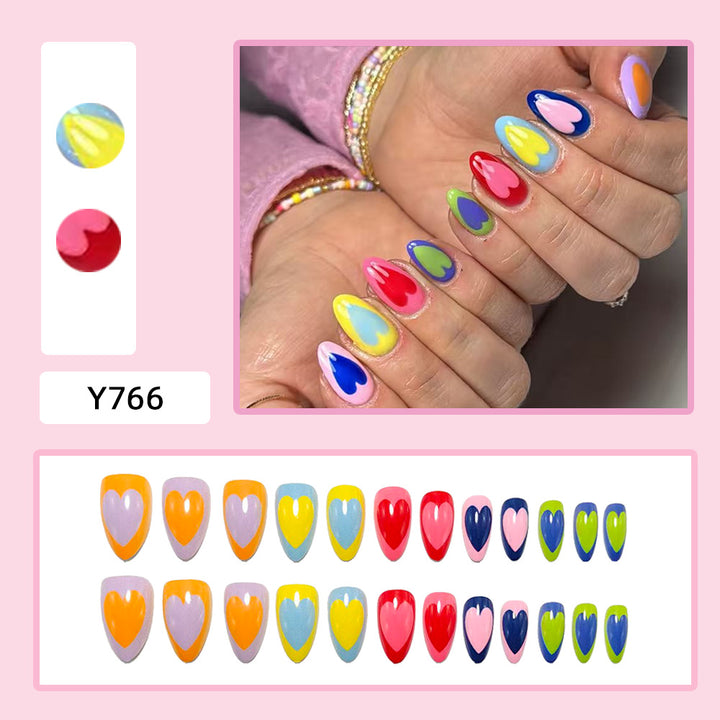Artificial nails with cheerful heart design Kalsten