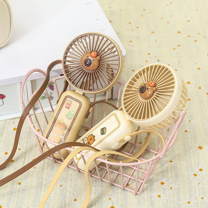 Women's Portable Mini Hand Fan with Cute Animal Design Kalsten