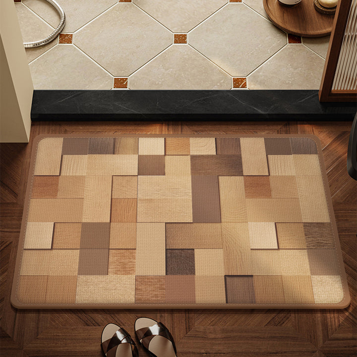 Textured Wooden Pattern Mat