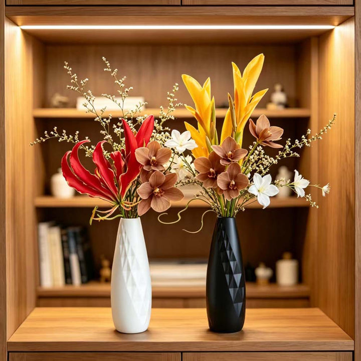 Geometric Textured Decorative Flower Vase Kalsten