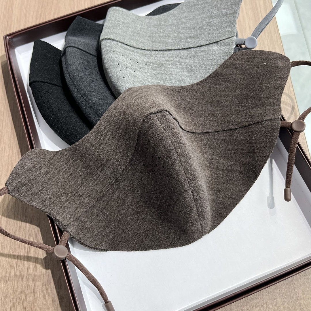 Sueded Reusable Face Mask with Breathable Perforation & Adjustable Ear Loops Kalsten