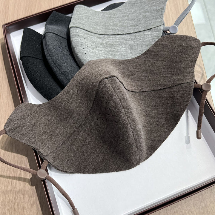Sueded Reusable Face Mask with Breathable Perforation & Adjustable Ear Loops Kalsten