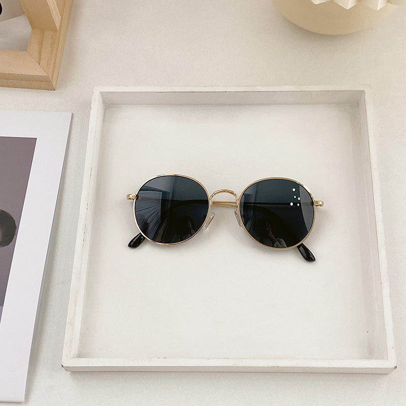 Fashion Round Sunglasses with Golden Frame Kalsten