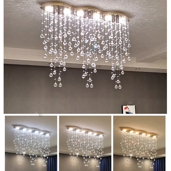 Crystal Raindrop Ceiling Light Fixture