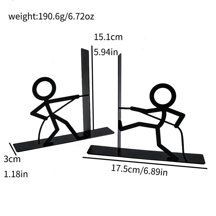 Fun Stick Figure Bookends