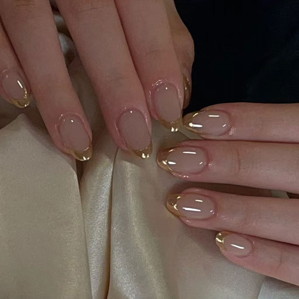 Elegant Metallic Tip Nail Art Kit