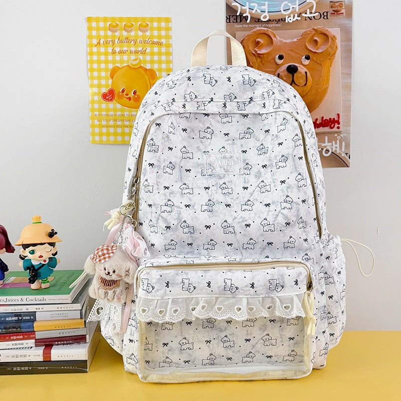 Cute Cartoon-Themed Transparent Backpack Kalsten