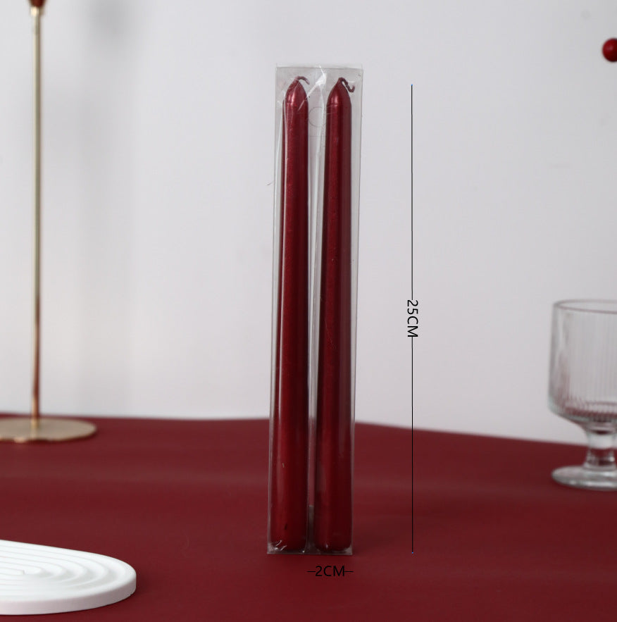 Long-Length Slim Dripless Dinner Taper Candle Pair with Cotton Core