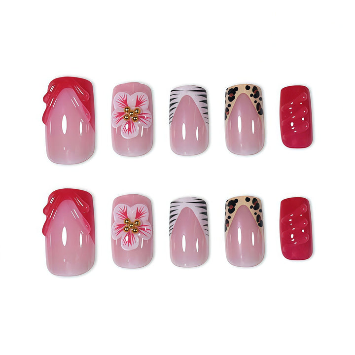 Artistic Floral Nail Art Extensions Kalsten