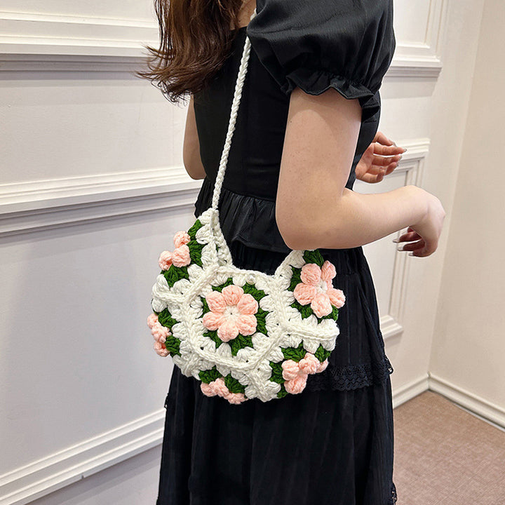 Handcrafted Floral Crochet Handbag