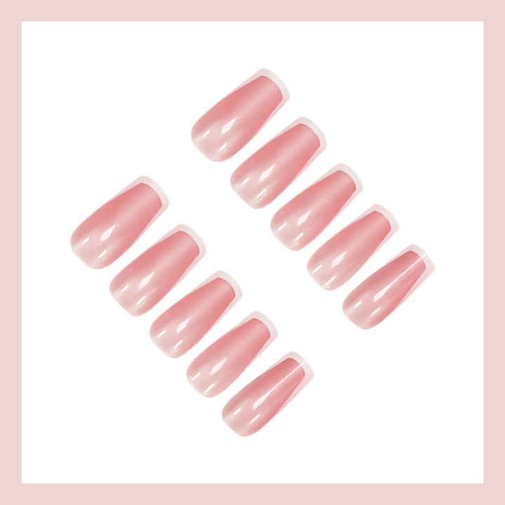 Artificial nail set with elegant French-tip design Kalsten