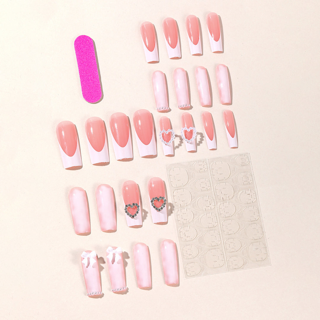 Decorative 3D Heart and Bow Nail Art Kalsten
