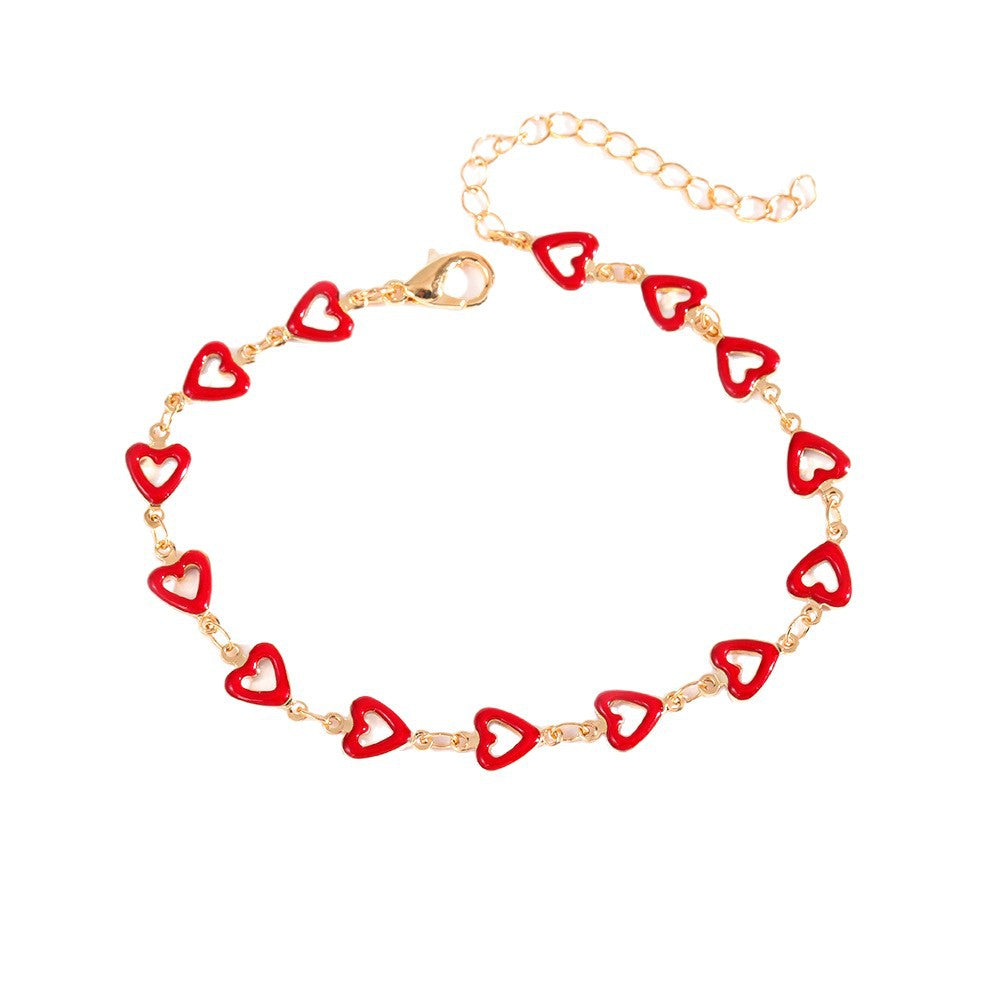 Colorful Heart Charm Anklet Kalsten