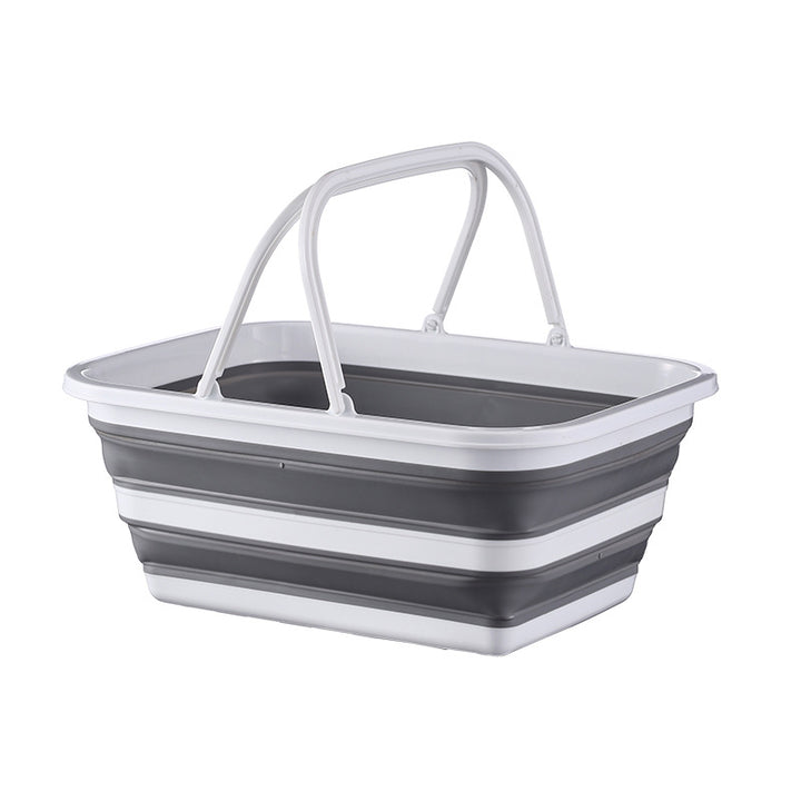 Collapsible folding shopping basket with sturdy plastic structure