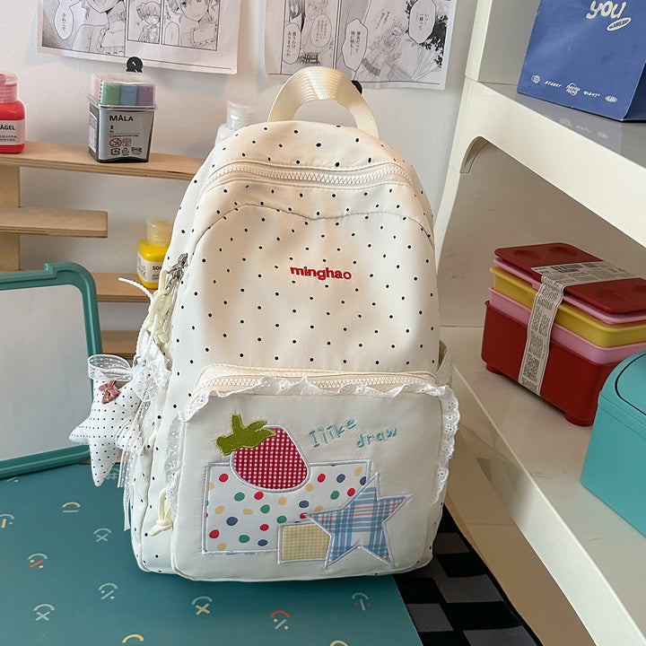 Decorative Polka Dot Print Backpack Kalsten