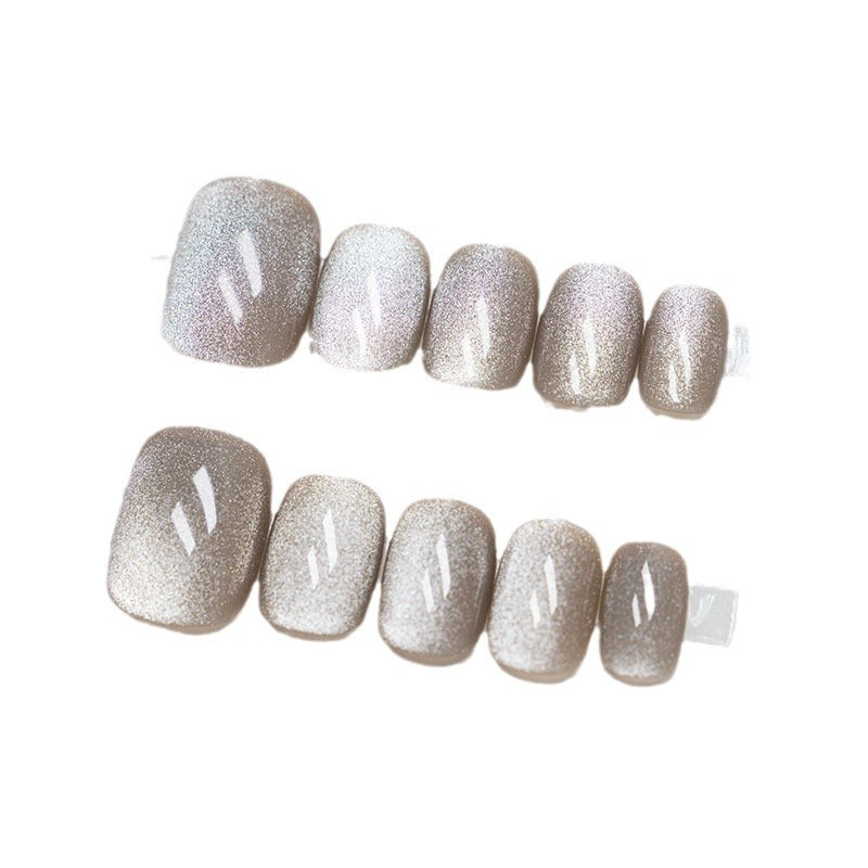 Press-On Nail Set with Glitter Finish