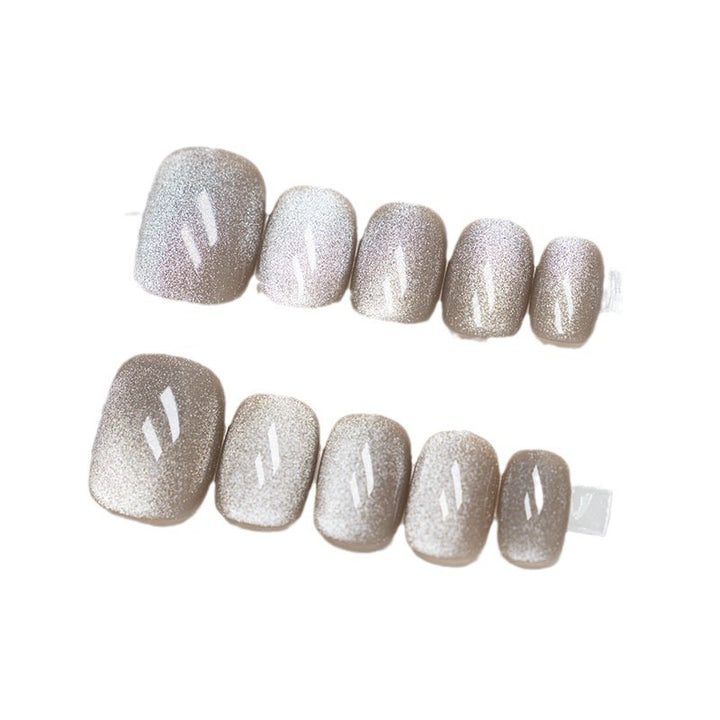 Press-On Nail Set with Glitter Finish