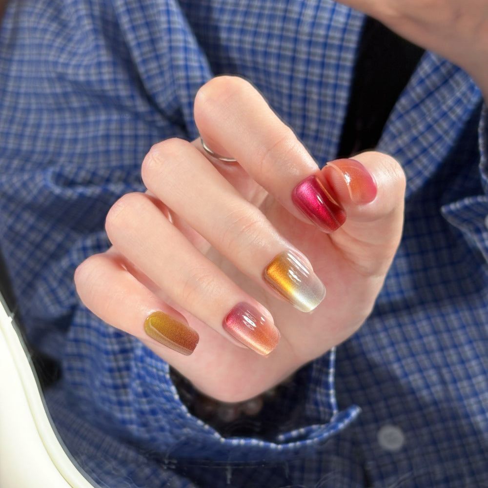 Artificial nails with glamorous gradient color Kalsten