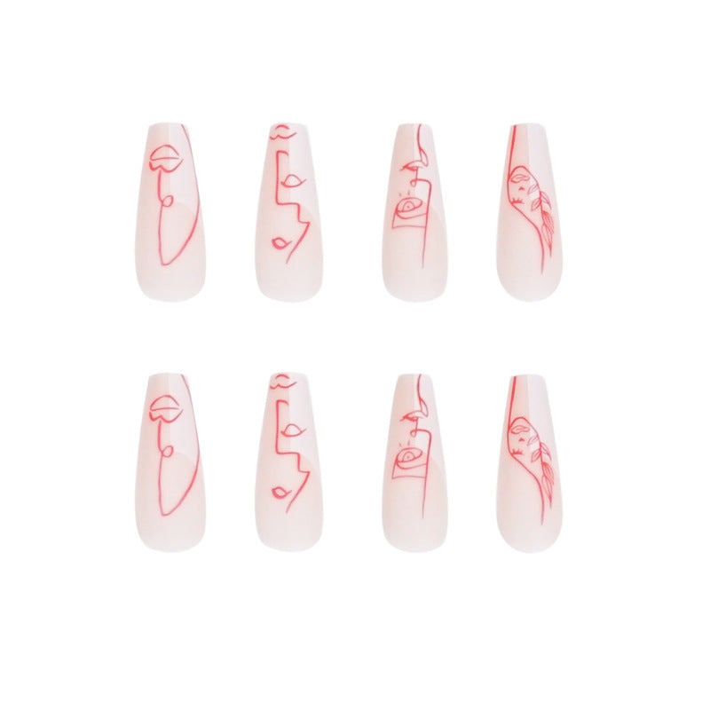 Artful Nail Art with Abstract Line Design Kalsten