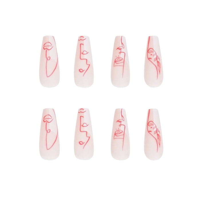 Artful Nail Art with Abstract Line Design Kalsten