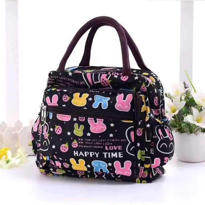 Cat Print Multi-Pocket Tote Bag Kalsten