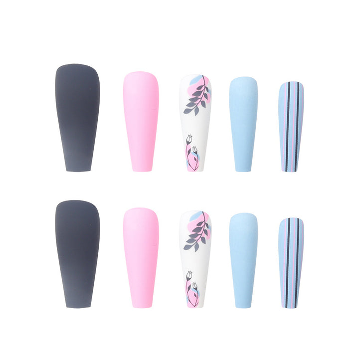 Creative Floral-Themed Press-On Nails Kalsten
