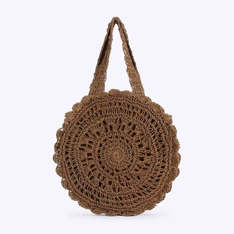 Hand-crocheted round bag with Boho design Kalsten
