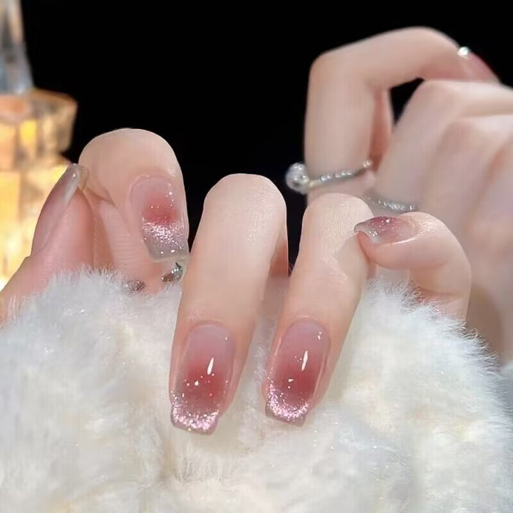 Glamorous Glittery Ombre Press-On Nails Kalsten