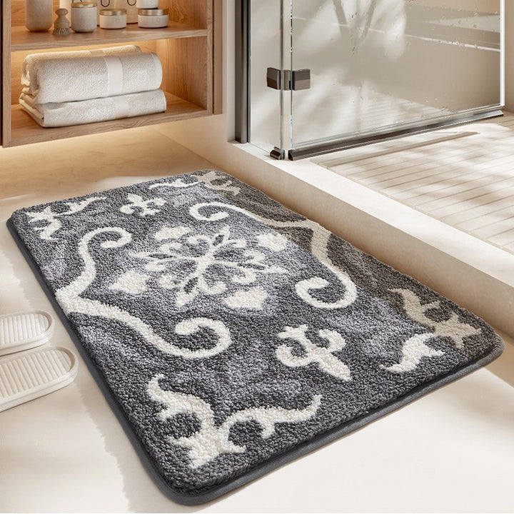 Textured Stone Pattern Bathroom Mat Kalsten